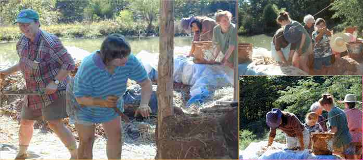 Having Fun With Mud" cobbing weekend May 11 - 13, 2001 began our secon...
